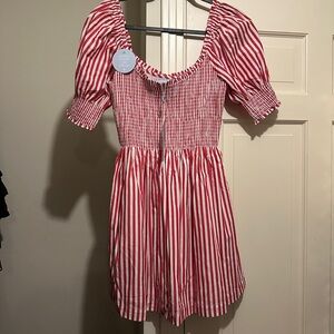 Hill House Naia Nap Dress in Cherry Stripe
